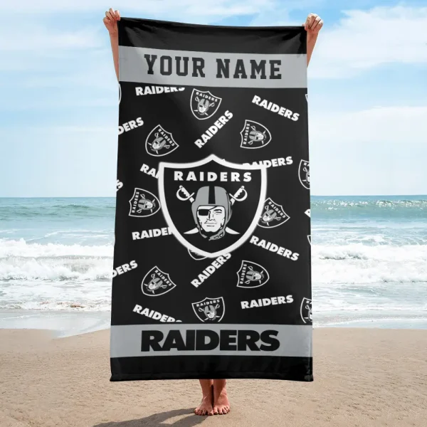 Las Vegas Raiders NFL Beach Towels New 2025 AZBTOWEL403