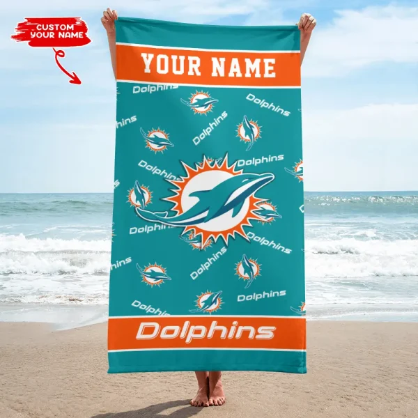 Miami Dolphins NFL Beach Towels New 2025 AZBTOWEL406