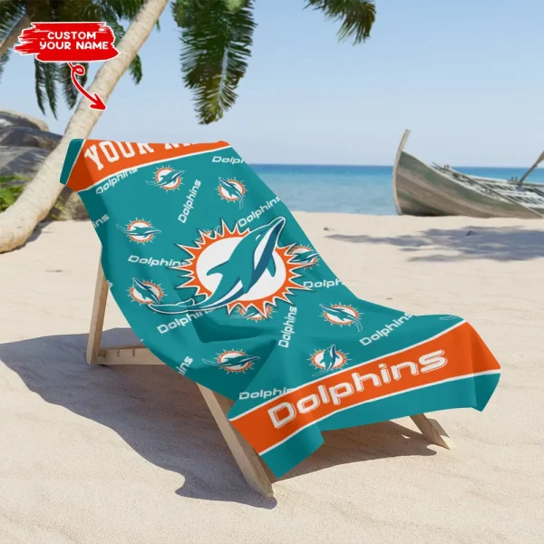 Miami Dolphins NFL Beach Towels New 2025 AZBTOWEL406 - Image 2