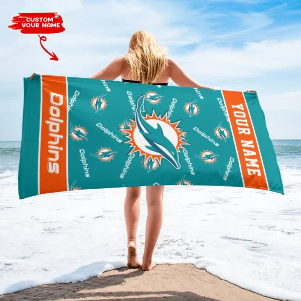 Miami Dolphins NFL Beach Towels New 2025 AZBTOWEL406 - Image 3