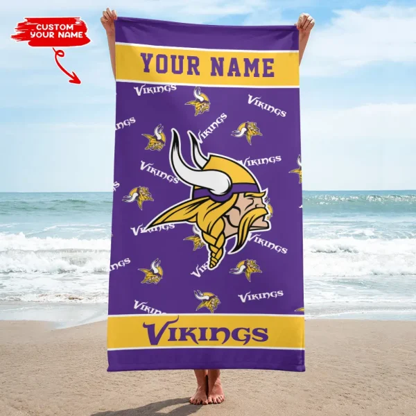 Minnesota Vikings NFL Beach Towels New 2025 AZBTOWEL407