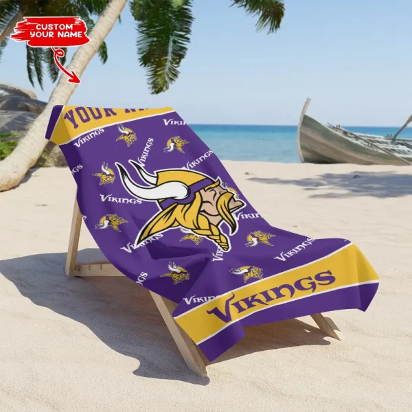 Minnesota Vikings NFL Beach Towels New 2025 AZBTOWEL407 - Image 2