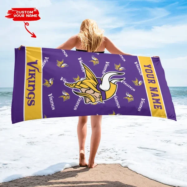 Minnesota Vikings NFL Beach Towels New 2025 AZBTOWEL407 - Image 3