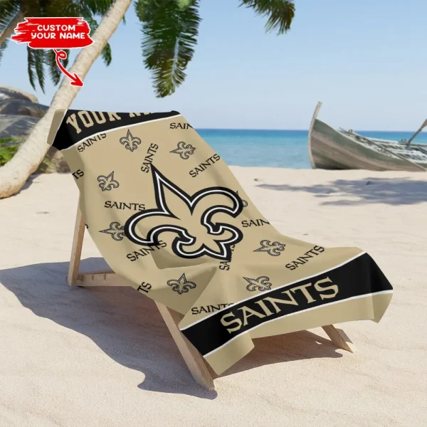 New Orleans Saints NFL Beach Towels New 2025 AZBTOWEL409 - Image 2