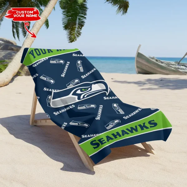 Seattle Seahawks NFL Beach Towels New 2025 AZBTOWEL415 - Image 2