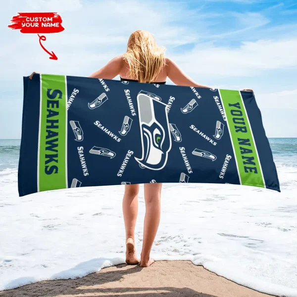 Seattle Seahawks NFL Beach Towels New 2025 AZBTOWEL415 - Image 3