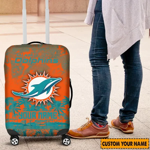Miami Dolphins Suitcase Cover Best Gift For Fan SPTLUCO004 - Image 2