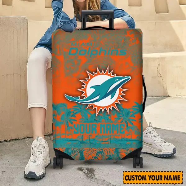 Miami Dolphins Suitcase Cover Best Gift For Fan SPTLUCO004 - Image 3