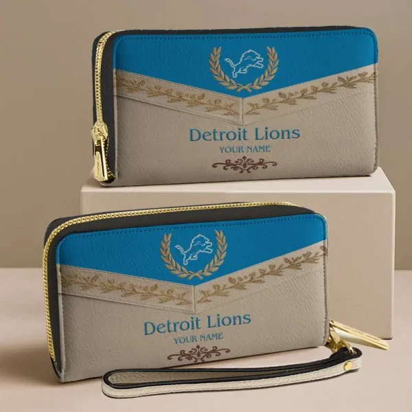 Detroit Lions NFL Woman Clutch Purse Wallet Special Style
