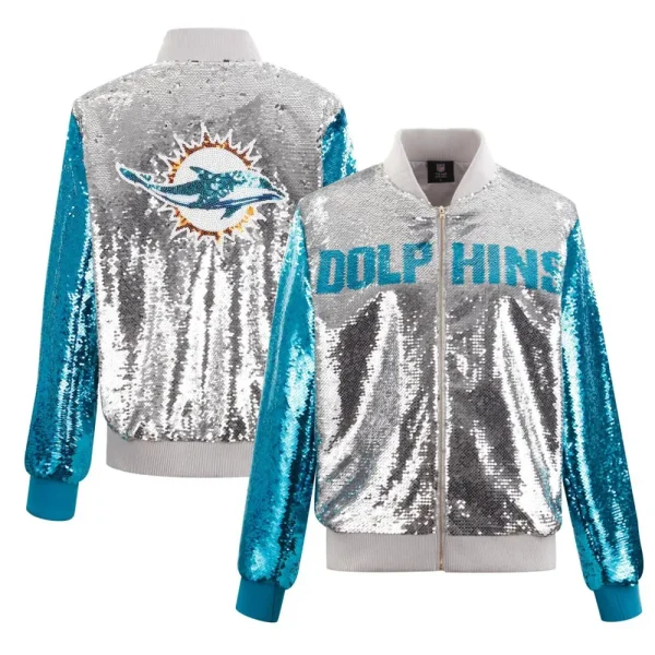 Miami Dolphins NFL Sequin Jacket