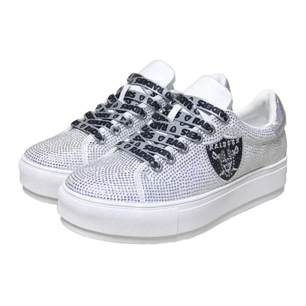 Las Vegas Raiders NFL Team Crystal Shoes