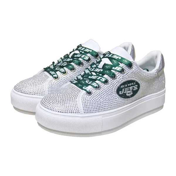 New York Jets NFL Team Crystal Shoes