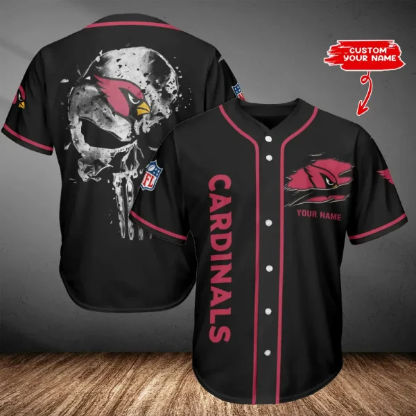 Arizona Cardinals Casual Button Baseball Shirt Trending2025 AZCBJS629