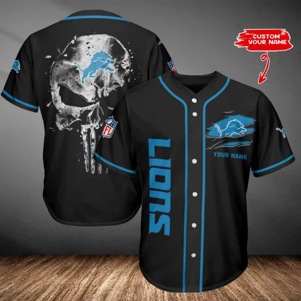 Detroit Lions Casual Button Baseball Shirt Trending 2025 AZCBJS639