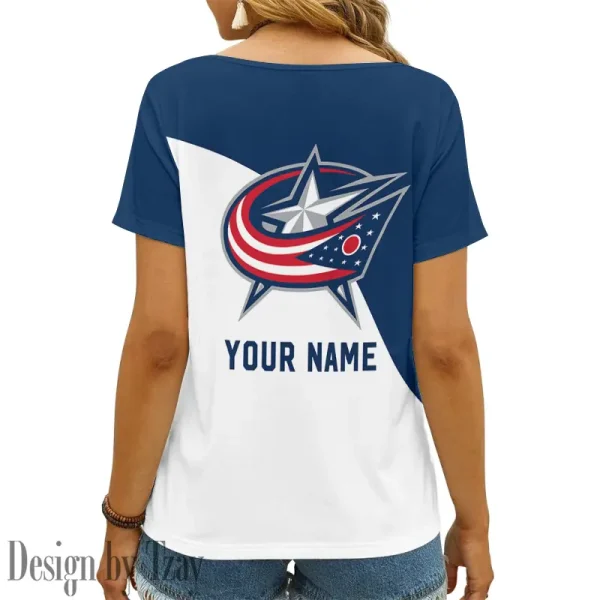 Columbus Blue Jackets NHL Summer New Women's Short Sleeve T-shirt 3D Trending 2025 AGCWTS836 - Image 2