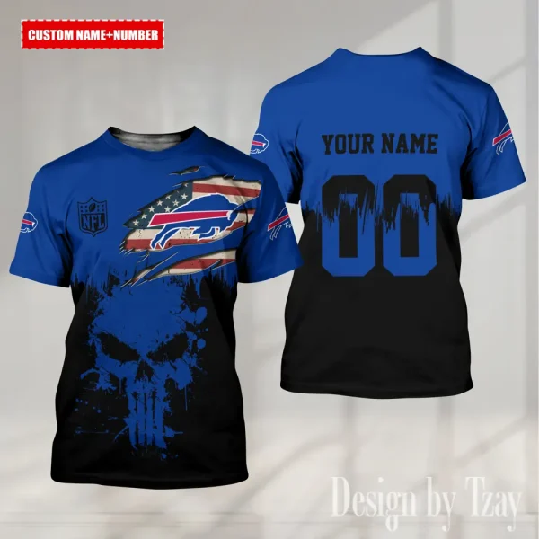 Buffalo Bills Summer Fashion Casual T-Shirt Gift For Sport Fans AZTS1100
