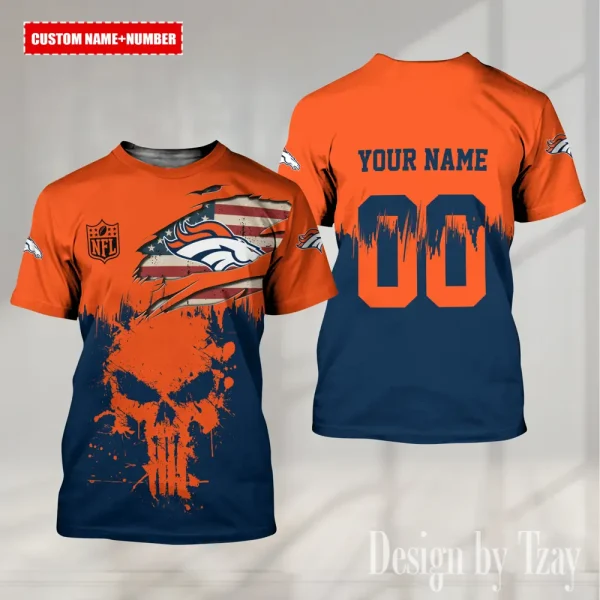 Denver Broncos Summer Fashion Casual T-Shirt Gift For Sport Fans AZTS1106