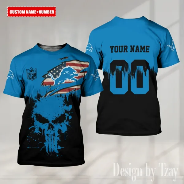 Detroit Lions Summer Fashion Casual T-Shirt Gift For Sport Fans AZTS1107