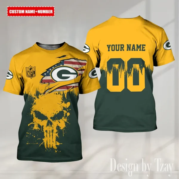 Green Bay Packers Summer Fashion Casual T-Shirt Gift For Sport Fans AZTS1108