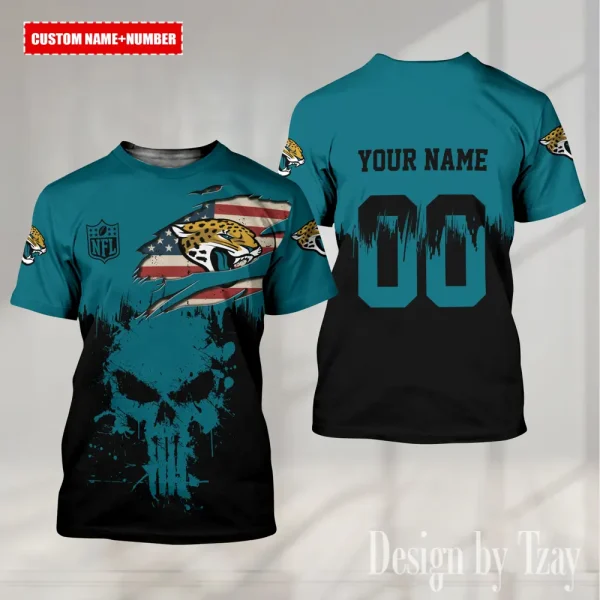 Jacksonville Jaguars Summer Fashion Casual T-Shirt Gift For Sport Fans AZTS1111