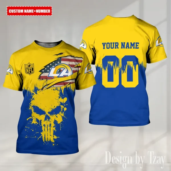 Los Angeles Rams Summer Fashion Casual T-Shirt Gift For Sport Fans AZTS1115