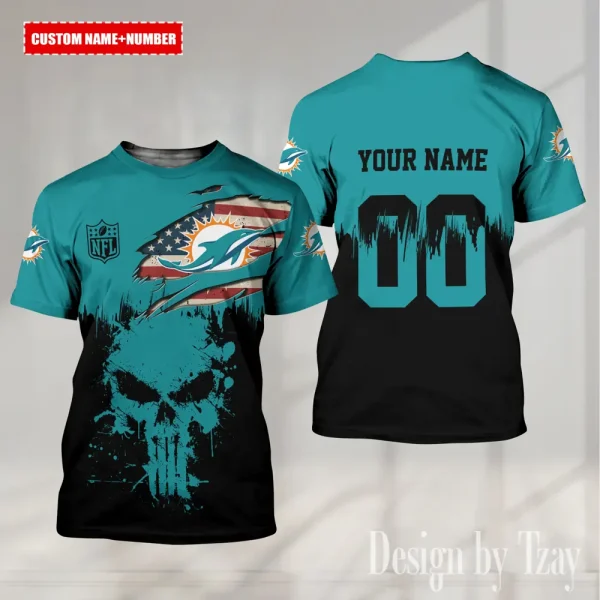 Miami Dolphins Summer Fashion Casual T-Shirt Gift For Sport Fans AZTS1116
