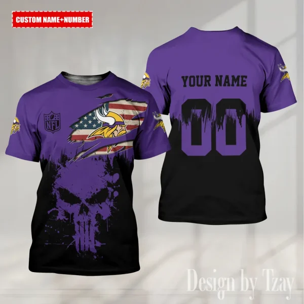 Minnesota Vikings Summer Fashion Casual T-Shirt Gift For Sport Fans AZTS1117