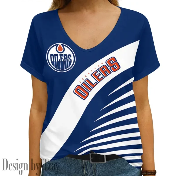Edmonton Oilers NHL Summer New Women's Short Sleeve T-shirt 3D Trending 2025 AGCWTS841