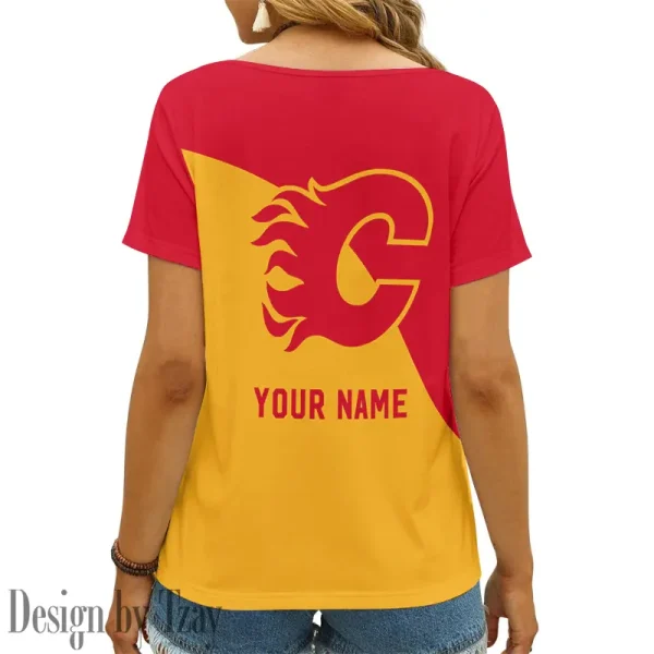 Calgary Flames NHL Summer New Women's Short Sleeve T-shirt 3D Trending 2025 AGCWTS844 - Image 2
