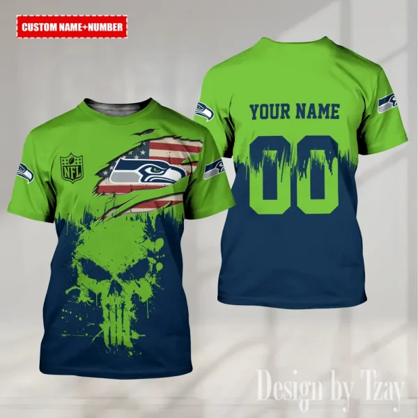 Seattle Seahawks Summer Fashion Casual T-Shirt Gift For Sport Fans AZTS1125