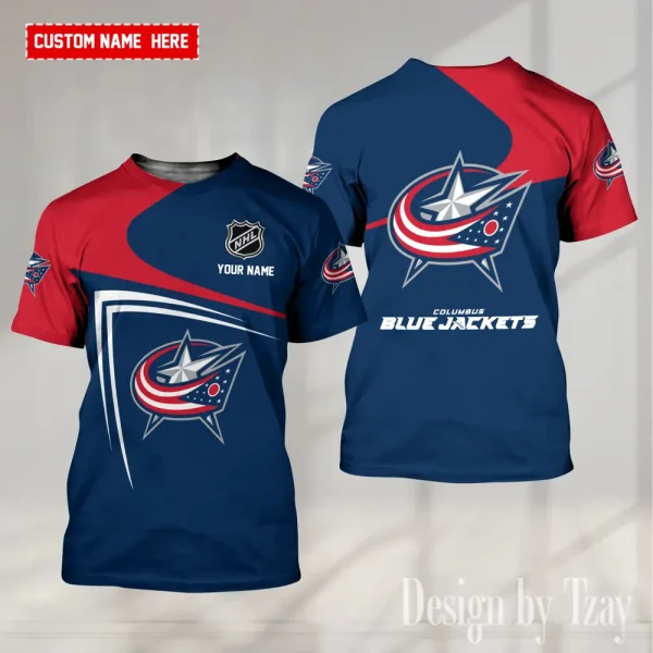 Columbus Blue Jackets NHL Summer Fashion Casual T-Shirt Gift For Sport Fans AZTS1136