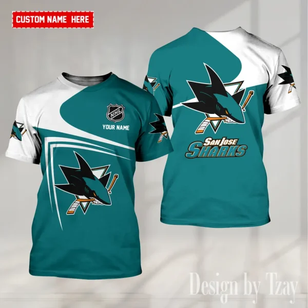 San Jose Sharks NHL Summer Fashion Casual T-Shirt Gift For Sport Fans AZTS1151