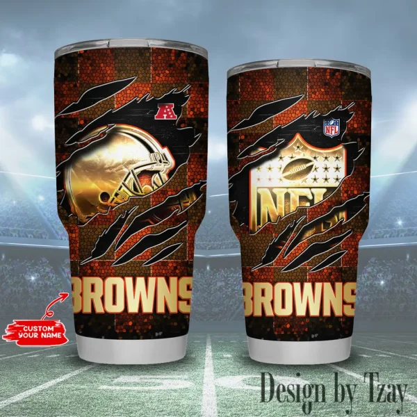 Cleveland Browns NFL Tumbler 30Oz Travel Mug Gift For Fans 20225 BGTUM795