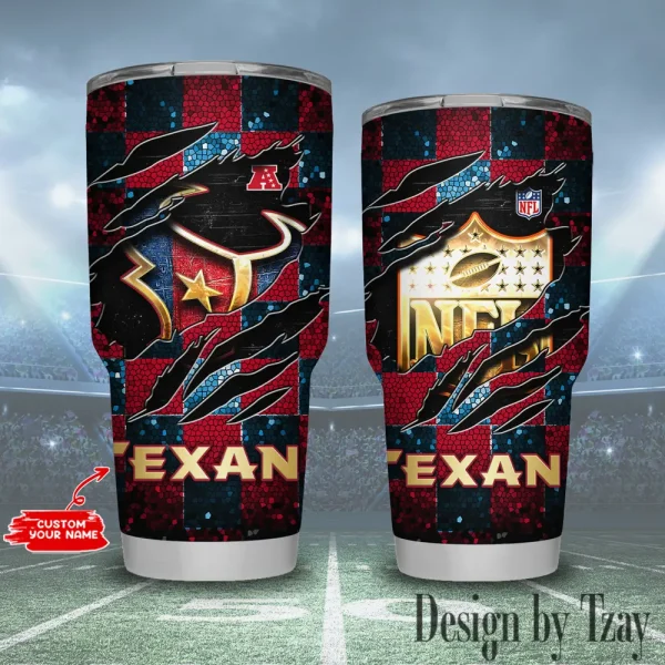 Houston Texans NFL Tumbler 30Oz Travel Mug Gift For Fans 20225 BGTUM800