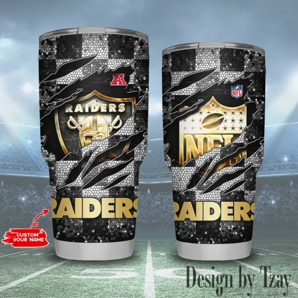 Las Vegas Raiders NFL Tumbler 30Oz Travel Mug Gift For Fans 20225 BGTUM804