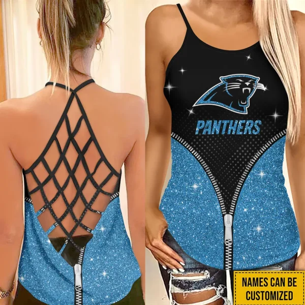 Carolina Panthers Summer Women Backless Tops Trending 2025 BGCCTANK182