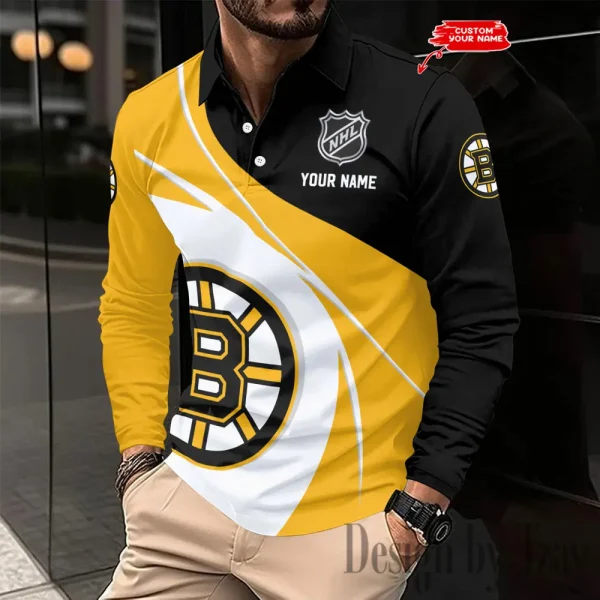 Boston Bruins NHL Sleeve Men's Shirt Multicolor SPTLSPS253 - Image 2