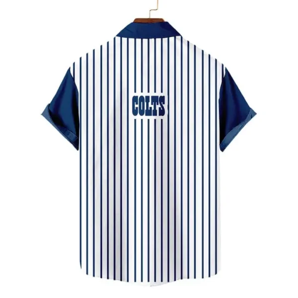 Indianapolis Colts | Classic Retro Mascot Line Hawaiian Shirt - Image 2