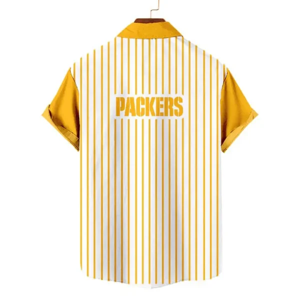 Green Bay Packers | Classic Retro Mascot Line Hawaiian Shirt - Image 2