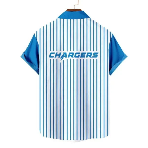 Los Angeles Chargers | Classic Retro Mascot Line Hawaiian Shirt - Image 2