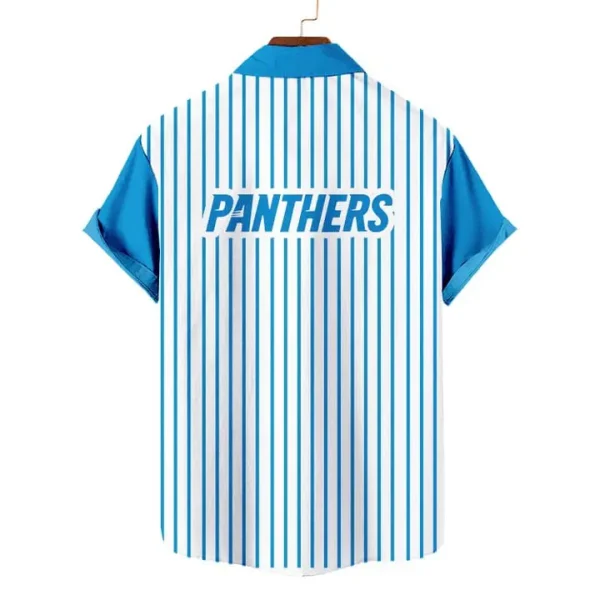 Carolina Panthers | Classic Retro Mascot Line Hawaiian Shirt - Image 2