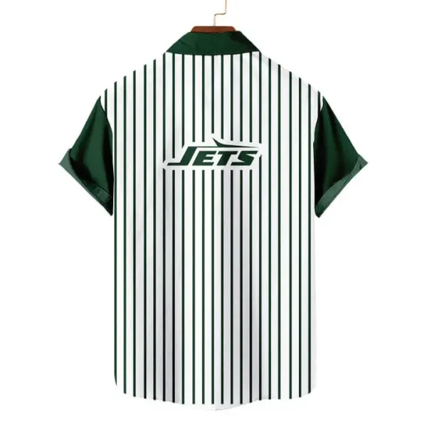 New York Jets | Classic Retro Mascot Line Hawaiian Shirt - Image 2