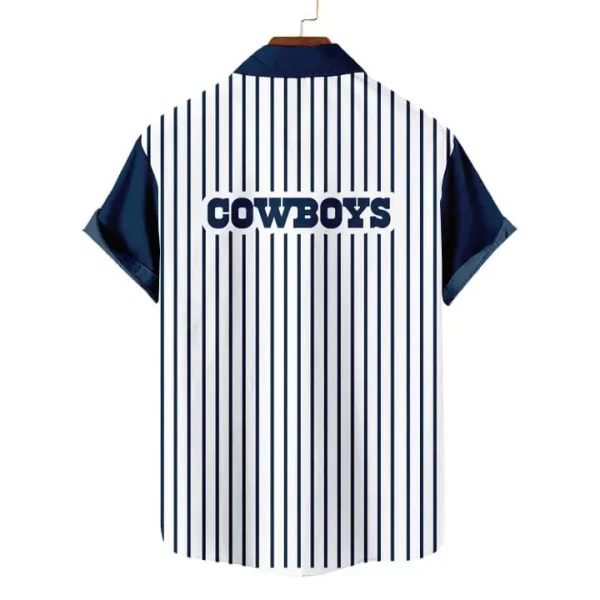 Dallas Cowboys | Classic Retro Mascot Line Hawaiian Shirt - Image 2
