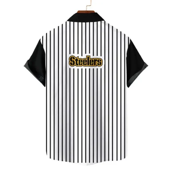 Pittsburgh Steelers | Classic Retro Mascot Line Hawaiian Shirt - Image 2