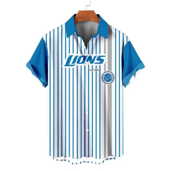 Detroit Lions | Classic Retro Mascot Line Hawaiian Shirt