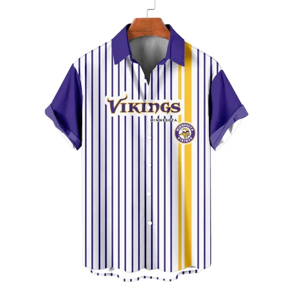 Minnesota Vikings | Classic Retro Mascot Line Hawaiian Shirt