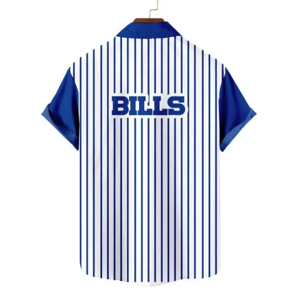 Buffalo Bills | Classic Retro Mascot Line Hawaiian Shirt - Image 2