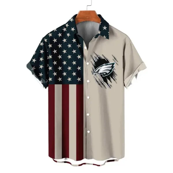 Philadelphia Eagles | Classic Retro Mascot Line Hawaiian Shirt