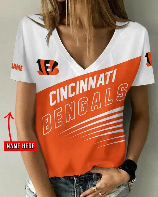 Cincinnati Bengals Summer New Women's Short Sleeve T-shirt 3D Trending 2025 AGCWTS862