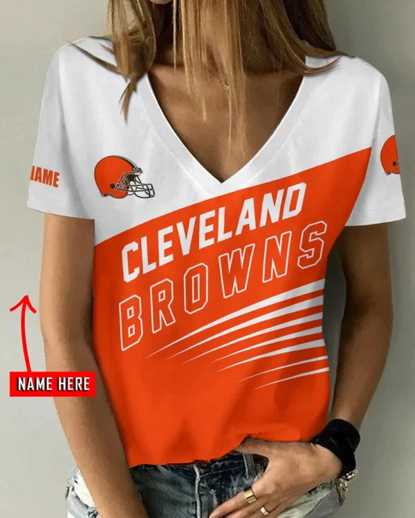 Cleveland Browns Summer New Women's Short Sleeve T-shirt 3D Trending 2025 AGCWTS863